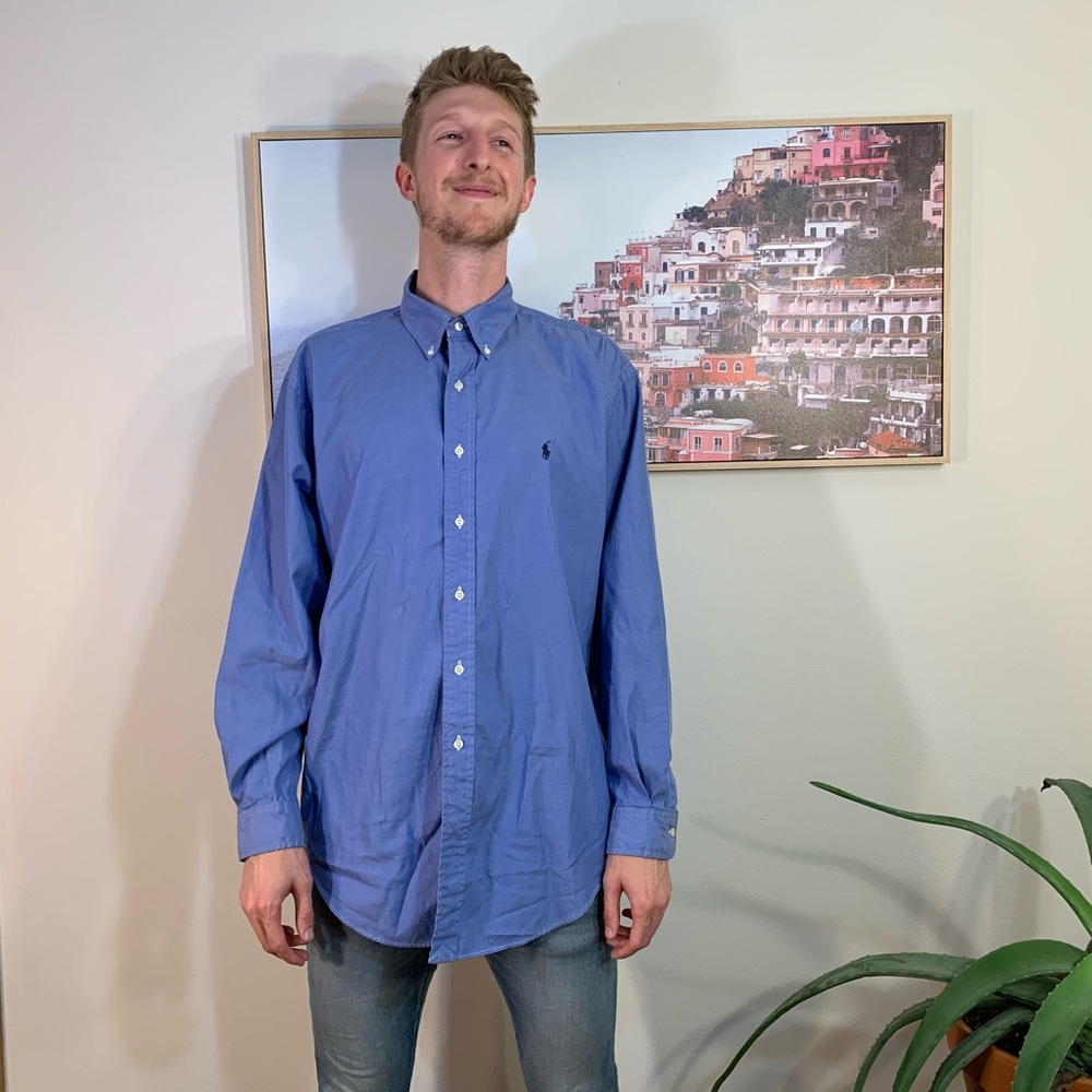 Ralph Lauren, XL Men’s Blue Casual Button-Up